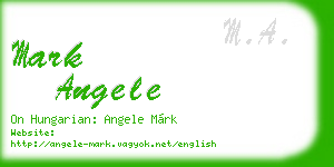 mark angele business card